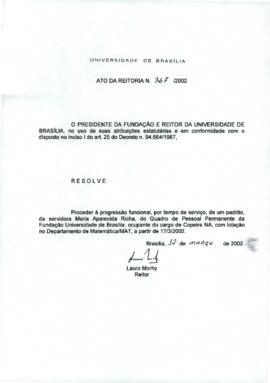 Ato da Reitoria nº 0367/2002