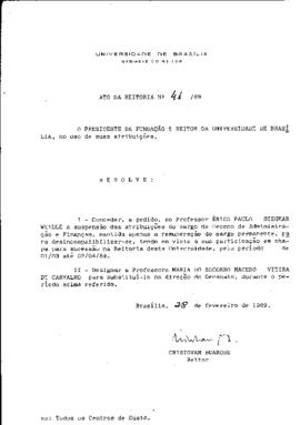 Ato da Reitoria nº 0041/1989