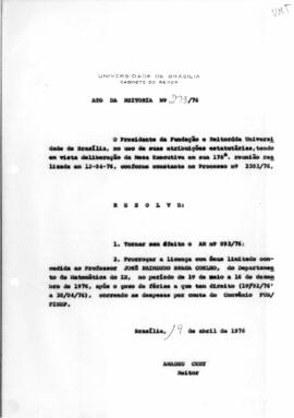 Ato da Reitoria nº 0273/1976