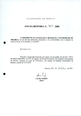 Ato da Reitoria nº 0907/2001