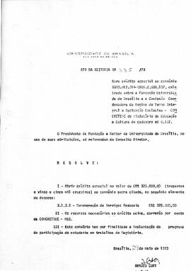 Ato da Reitoria nº 0335/1973