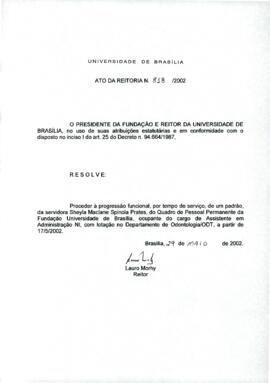 Ato da Reitoria nº 0818/2002