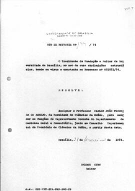 Ato da Reitoria nº 0177/1974