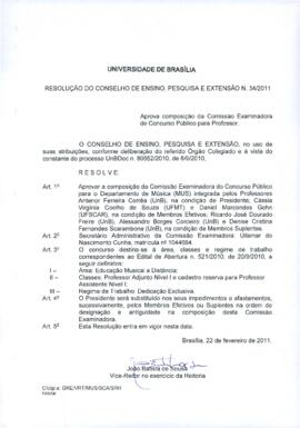 Resolução do Conselho de Ensino, Pesquisa e Extensão nº 0034/2011