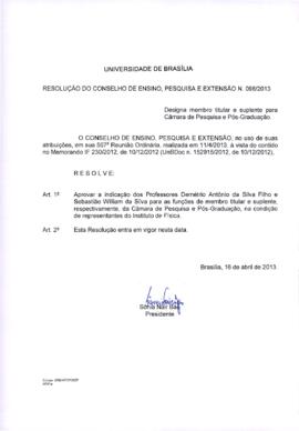 Resolução do Conselho de Ensino, Pesquisa e Extensão nº 0098/2013