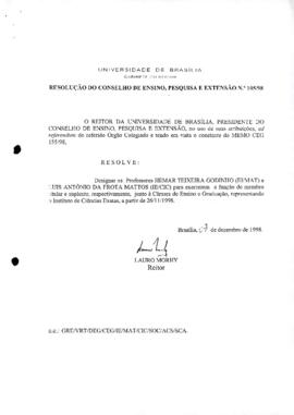 Resolução do Conselho de Ensino, Pesquisa e Extensão nº 0105/1998