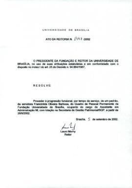 Ato da Reitoria nº 1448/2002