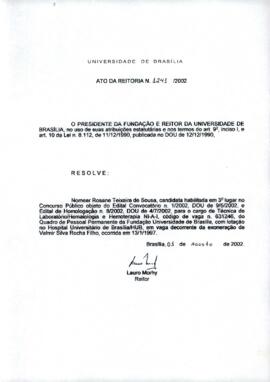 Ato da Reitoria nº 1241/2002