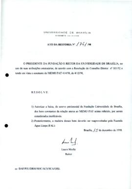 Ato da Reitoria nº 1741/1998