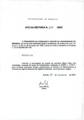 Ato da Reitoria nº 0228/2002