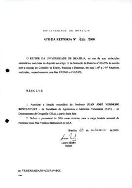 Ato da Reitoria nº 0986/2000