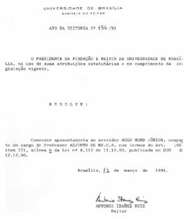 Ato da Reitoria nº 0196/1991