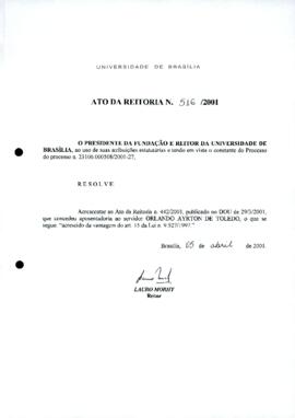 Ato da Reitoria nº 0516/2001