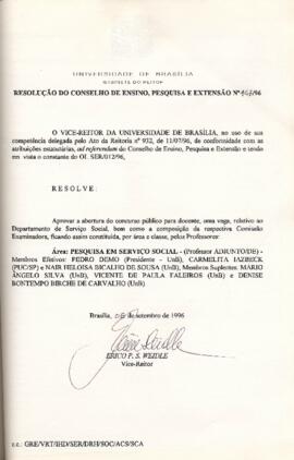 Resolução do Conselho de Ensino, Pesquisa e Extensão nº 0147/1996