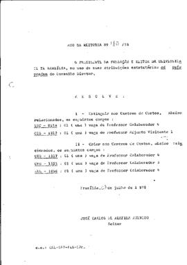 Ato da Reitoria nº 0180/1978