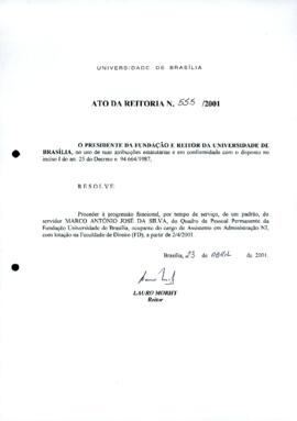 Ato da Reitoria nº 0555/2001