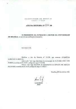 Ato da Reitoria nº 0588/1998