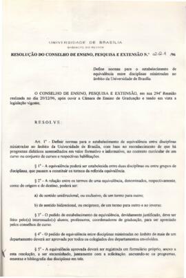 Resolução do Conselho de Ensino, Pesquisa e Extensão nº 0221/1996
