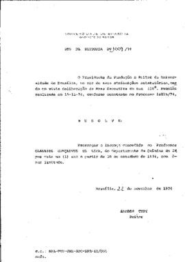 Ato da Reitoria nº 1009/1974