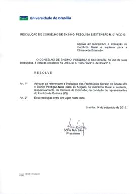 Resolução do Conselho de Ensino, Pesquisa e Extensão nº 0176/2015