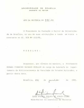 Ato da Reitoria nº 0191/1985