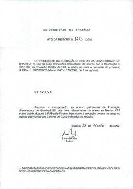 Ato da Reitoria nº 1275/2002