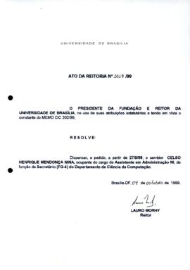 Ato da Reitoria nº 1018/1999