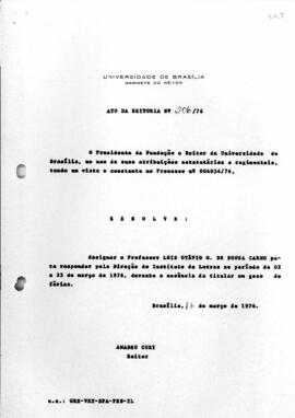 Ato da Reitoria nº 0206/1976