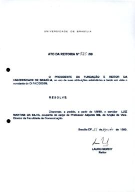 Ato da Reitoria nº 0875/1999