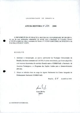 Ato da Reitoria nº 0229/2000