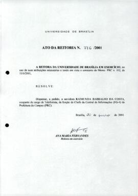 Ato da Reitoria nº 0776/2001