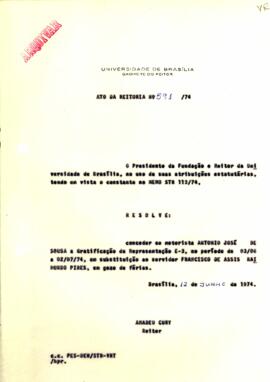 Ato da Reitoria nº 0591/1974