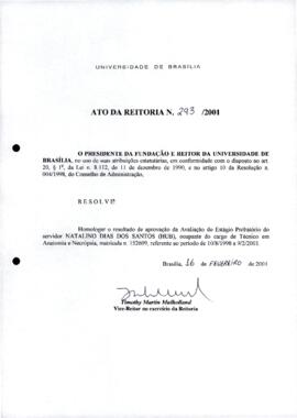 Ato da Reitoria nº 0293/2001