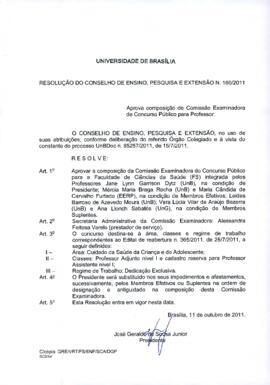 Resolução do Conselho de Ensino, Pesquisa e Extensão nº 0160/2011