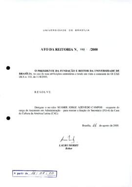 Ato da Reitoria nº 0702/2000