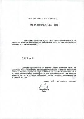 Ato da Reitoria nº 0416/2002