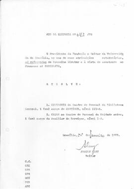 Ato da Reitoria nº 0043/1973