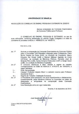 Resolução do Conselho de Ensino, Pesquisa e Extensão nº 0229/2010