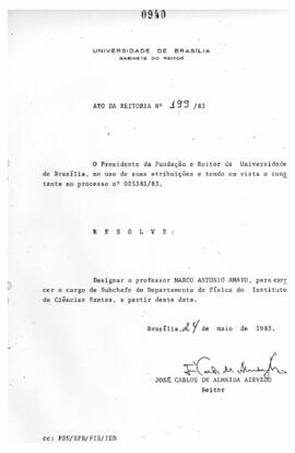 Ato da Reitoria nº 0199/1983