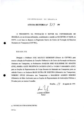 Ato da Reitoria nº 0819/1999