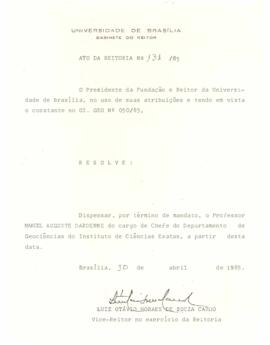 Ato da Reitoria nº 0131/1985