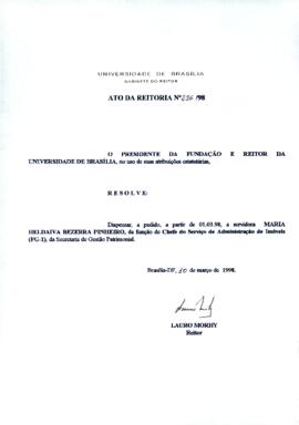 Ato da Reitoria nº 0256/1998