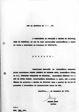 Ato da Reitoria nº 0817/1975