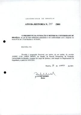 Ato da Reitoria nº 0347/2001