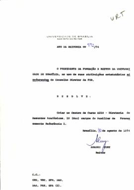 Ato da Reitoria nº 0772/1974