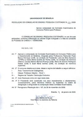 Resolução do Conselho de Ensino, Pesquisa e Extensão nº 0003/2009