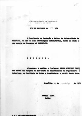 Ato da Reitoria nº 0115/1975