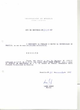 Ato da Reitoria nº 2119/1997