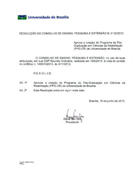 Resolução do Conselho de Ensino, Pesquisa e Extensão nº 0132/2015