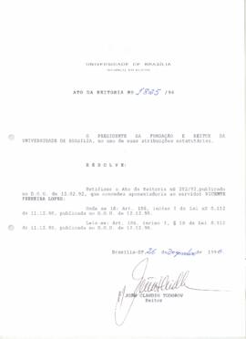 Ato da Reitoria nº 1825/1996